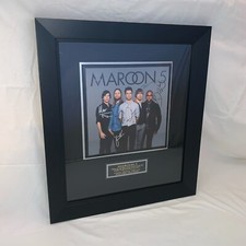 Foto emoldurada autografada Maroon 5 Rock Lives On Key West Millionaire Gallery certificado de autenticidade comprar usado  Enviando para Brazil
