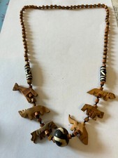 Wooden bead necklace for sale  CREWKERNE