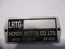 Typenschild honda lrtg gebraucht kaufen  Deutschland