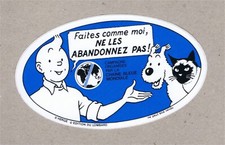 Tintin hergé autocollant d'occasion  Le Thillot