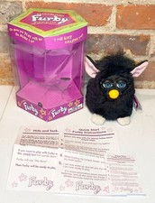 Furby 1998 Tiger caixa original preta com olhos azuis testada funcionando! comprar usado  Enviando para Brazil