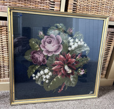 Vintage floral needlework for sale  LEEDS