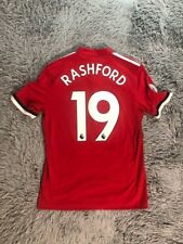 Camiseta masculina de futebol Rashford #19 Adidas Manchester United tamanho S 2017/18, usado comprar usado  Enviando para Brazil