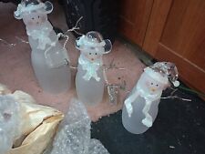 Glass snowman figurine for sale  Dow