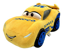 Usado, Disney Pixar Cars 3 brinquedo de pelúcia grande Cruz Ramirez amarelo dinoco #51 14” de comprimento comprar usado  Enviando para Brazil