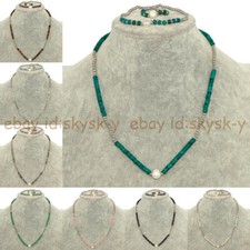 Conjunto de anel pulseira colar pérola branca espaçador pneu gema multicolorido Rondelle 2x4mm comprar usado  Enviando para Brazil