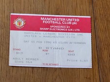 Ticket 1989 manchester for sale  DUNMOW