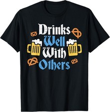Divertida camiseta unisex Oktoberfest bebe bien con otros regalo segunda mano  Embacar hacia Mexico
