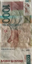 Banconota slovenia 1000 usato  Gavi