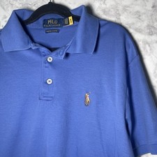 Polo Ralph Lauren Masculino de Malha Slim Fit Personalizado - Azul Tamanho SP comprar usado  Enviando para Brazil