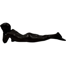 Vintage bronze reclining for sale  UK