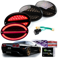 Luzes traseiras de LED halo C5 Corvette com chicote hiperflash 97-04 Chevy Vette fumê comprar usado  Enviando para Brazil