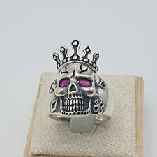 Bague crâne couronné d'occasion  Annemasse