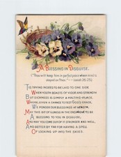 Cartão postal A Blessing in Disguise poema e estampa de arte floral comprar usado  Enviando para Brazil