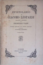 Leopardi giacomo. epistolario. usato  Reggello