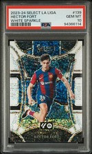 2023-24 Select La Liga Hector Fort Rookie Biały Sparkle Prizm SSP #139 PSA 10 na sprzedaż  Wysyłka do Poland