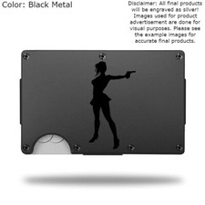 Carteira gravada a laser personalizada "PINUP SCHOOL GIRL GUN" - Escolha uma cor de carteira comprar usado  Enviando para Brazil