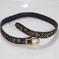 Kit de cinto vintage anos 90 Christian Dior lona skinny 65 P com fivela CD azul marinho comprar usado  Enviando para Brazil
