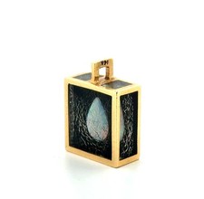 Pingente quadrado exclusivo de ouro amarelo 14k opala em caixa de vidro 2,8 g comprar usado  Enviando para Brazil