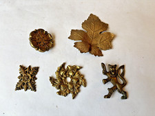 Cinco piezas decorativas vintage florales, hojas y leones - Muebles salvamento segunda mano  Embacar hacia Mexico