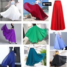 Gonna Lunga Donna Ampia Cerimonia Casual Woman Chiffon Maxi Skirt DAS032 comprar usado  Enviando para Brazil