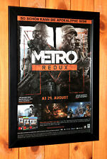 Metro Redux PS4 Xbox One Playstation raro pôster promocional antigo / página de anúncio emoldurada comprar usado  Enviando para Brazil