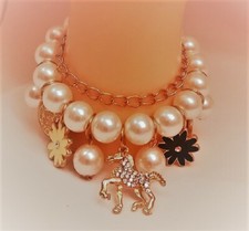 Bracciale charms perle usato  Casale Monferrato