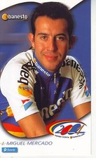 CYCLISME carte  cycliste J.MIGUEL MERCADO équipe BANESTO 2001 comprar usado  Enviando para Brazil