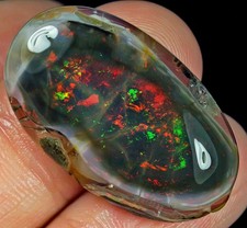 Amostra de cabine de opala preta polida africana 18,8 ct PYWB1085 comprar usado  Enviando para Brazil