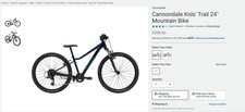 Cannondale kids trail for sale  Warren