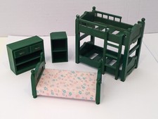 Móveis de quarto verdes vintage da Sylvanian Families comprar usado  Enviando para Brazil