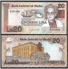 MALTA: 1986 Dwadzieścia banknotów liry maltańskiej w stanie nieobiegowym!!! na sprzedaż  Wysyłka do Poland