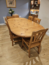 Pine oval dining for sale  CHEADLE