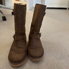 Ugg brown leather for sale  STOCKPORT