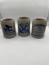 Lote de 3 canecas de pedra de grés de cerveja Lowenbrau Buttenheim 0,50 litros comprar usado  Enviando para Brazil