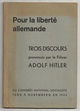 Liberté allemande discours d'occasion  France