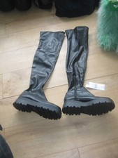 Womens black thigh for sale  WARRINGTON