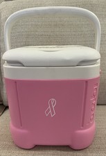 Igloo Ice Cube Cooler Rosa Conscientização do Câncer de Mama EXCELENTE 14 Latas 12 Quartos comprar usado  Enviando para Brazil