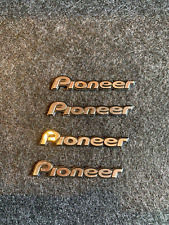 4 x Pioneer Lautsprecher Aufkleber Sticker Audio - Aluminium Emblem comprar usado  Enviando para Brazil