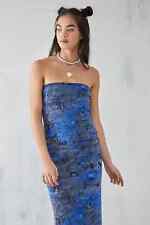 Usado, Vestido Bandeau Urban Outfitters Malha Estampa Dina Script Tamanho G Azul comprar usado  Enviando para Brazil