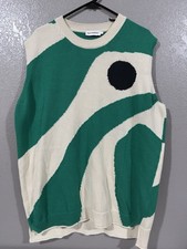 Colete suéter de malha Marimekko verde branco design abstrato feminino tamanho XL tamanho grande comprar usado  Enviando para Brazil