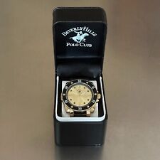 Relógio masculino Beverly Hills Polo Club quartzo analógico tom dourado novo na caixa 48 mm comprar usado  Enviando para Brazil