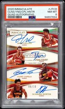 PSA8 2020-21 Immaculate Capela Hunter Collins Young Quad autógrafos comprar usado  Enviando para Brazil