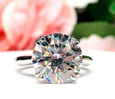 Certificada 2.50 Ct Off White Diamond Solitaire Anel, 925 Prata, duplo, pontas! comprar usado  Enviando para Brazil