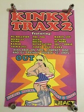 KINKY TRAX 2...62x42cm...FIERCE HOUSE, GARAGE & DISCO 1993 UK COMP PÔSTER PROMOCIONAL comprar usado  Enviando para Brazil