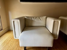 Reupholstered armchair white for sale  Las Vegas