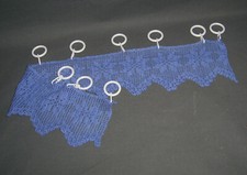 Häkelgardine blau handarbeit gebraucht kaufen  Wilhelmshaven