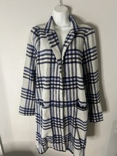 Trench coat Melloday feminino painel frontal aberto xadrez multicolor tamanho G comprar usado  Enviando para Brazil