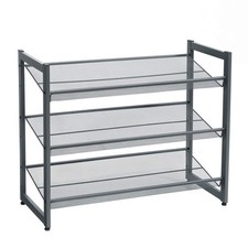 Szafka na buty Artenat 62,8 x 74 x 30,7 cm w kolorze czarnym, metalowym, bez drzwi na sprzedaż  PL