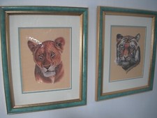 Lioness tiger framed for sale  Stevens Point